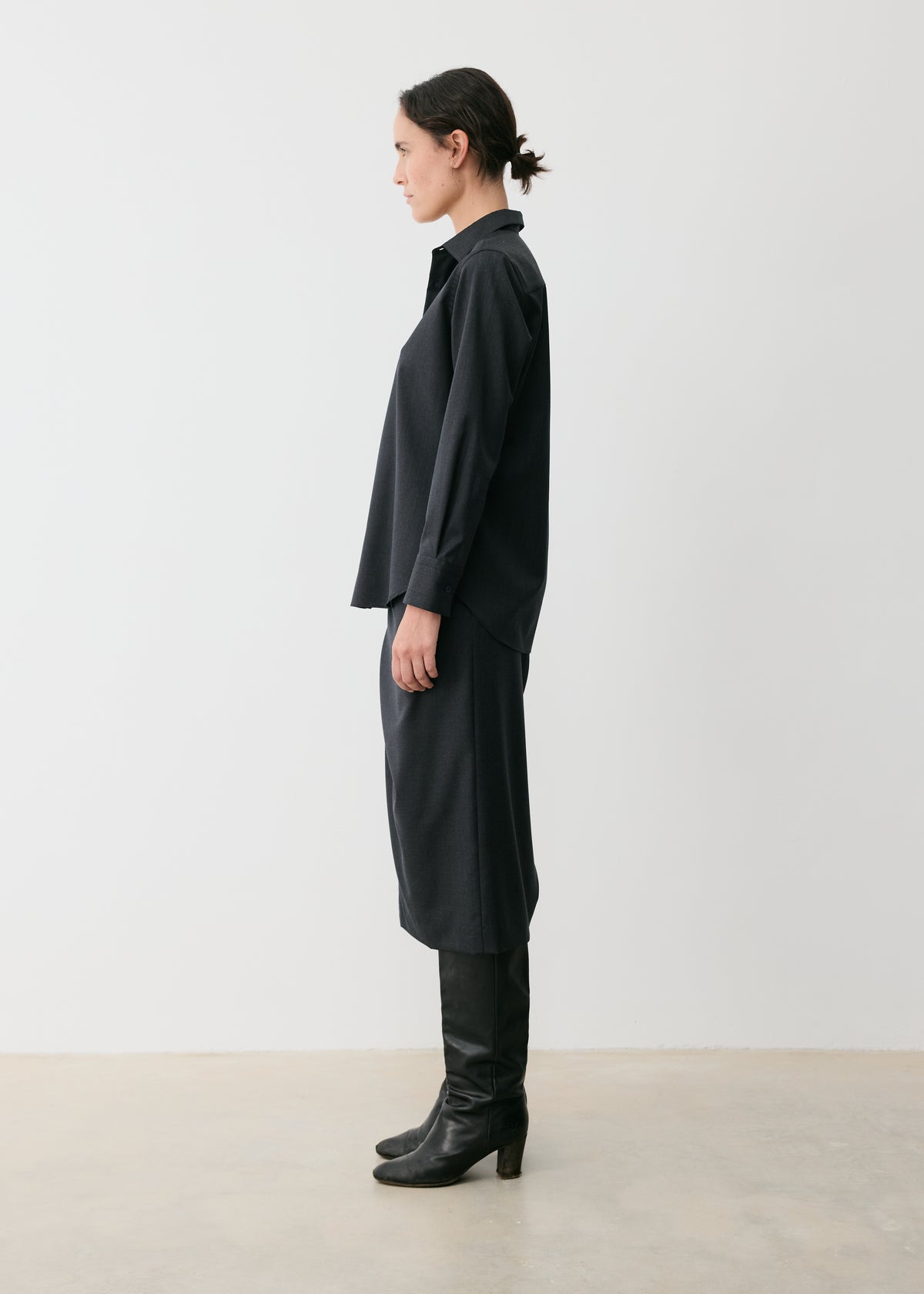 Draped Wool Skirt