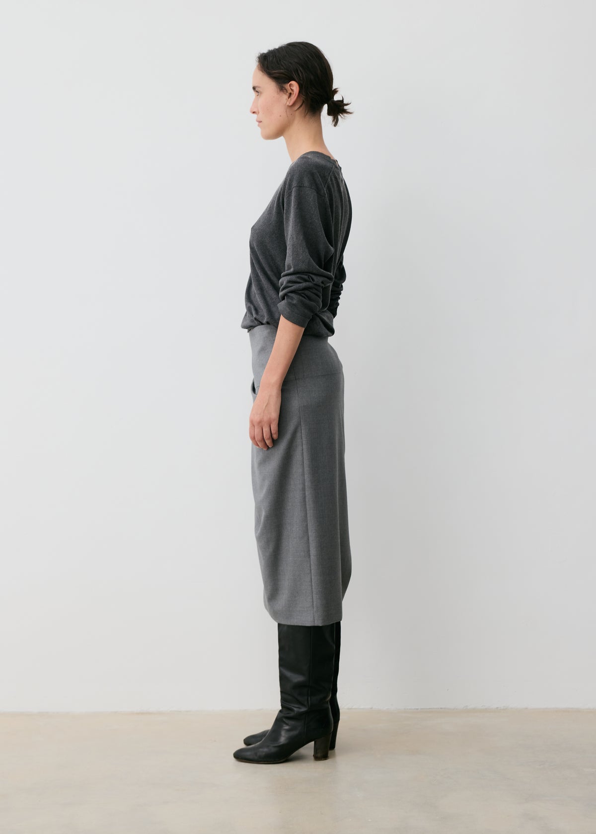 Draped Wool Skirt