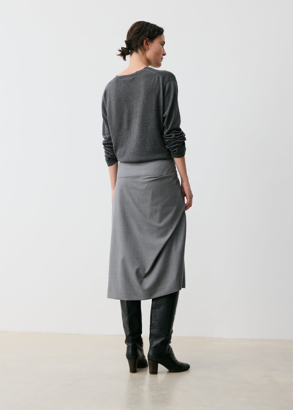 Draped Wool Skirt