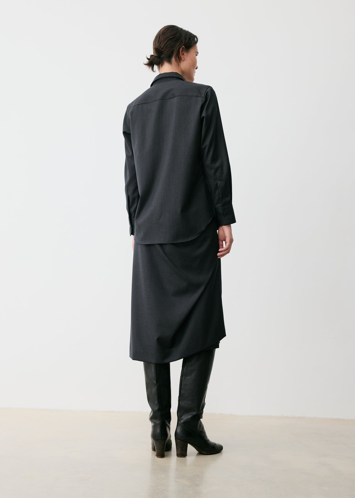 Draped Wool Skirt
