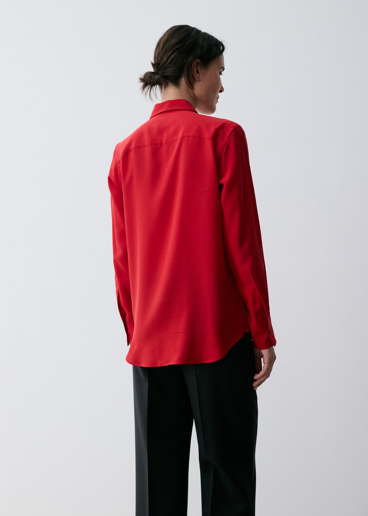 Silk red shirt